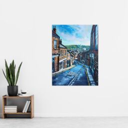 "Artery8 Winding Road Barnsley South Yorkshire Painting Wall Art Print - Size: W24"" x H32""" - thumbnail 4