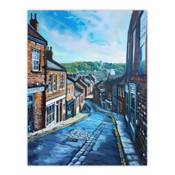 "Artery8 Winding Road Barnsley South Yorkshire Painting Wall Art Print - Size: W24"" x H32""" - thumbnail 1