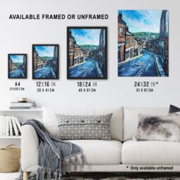 "Artery8 Winding Road Barnsley South Yorkshire Painting Wall Art Print - Size: W24"" x H32""" - thumbnail 3
