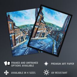"Artery8 Winding Road Barnsley South Yorkshire Painting Wall Art Print - Size: W24"" x H32""" - thumbnail 2