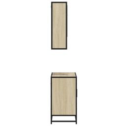 Berkfield Home 2 Piece Bathroom Furniture Set Sonoma Oak Engineered Wood in Brown - thumbnail 6