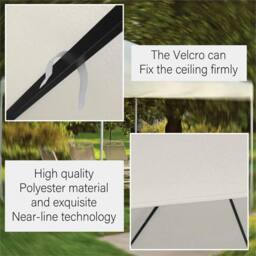Nordara 3m Gazebo Top Cover Roof white - Size: 0.6m2 - thumbnail 5