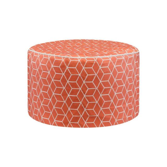 Gardenwize Inflatable Outdoor Ottoman Pouf Chair for Camping & Beach in Terracotta - image 1