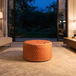 Gardenwize Inflatable Outdoor Ottoman Pouf Chair for Camping & Beach in Terracotta - thumbnail 5