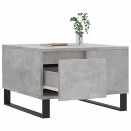 Berkfield Home Modern Coffee Table Concrete Grey 55x55x36.5 cm Engineered Wood - thumbnail 4