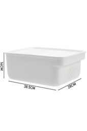 Living and Home Large Snack Desktop Organizer Kitchen Toy Storage Basket in White - thumbnail 2