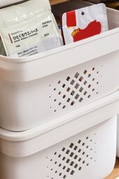 Living and Home Large Snack Desktop Organizer Kitchen Toy Storage Basket in White - thumbnail 4