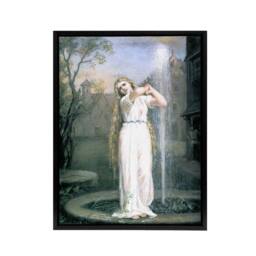 "Artery8 Waterhouse Undine Ondine Water Nymph Framed Canvas Wall Art Print - Size: W18"" x H24""" - thumbnail 1