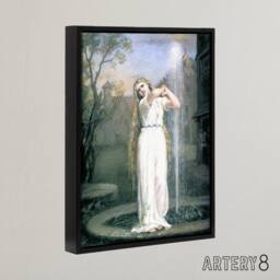 "Artery8 Waterhouse Undine Ondine Water Nymph Framed Canvas Wall Art Print - Size: W18"" x H24""" - thumbnail 2
