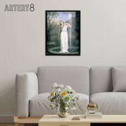 "Artery8 Waterhouse Undine Ondine Water Nymph Framed Canvas Wall Art Print - Size: W18"" x H24""" - thumbnail 3