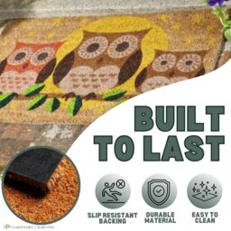 Marco Paul Tan Coir Owl Family Nonslip Doormat 45x75cm - Size: Medium - thumbnail 8
