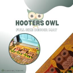 Marco Paul Tan Coir Owl Family Nonslip Doormat 45x75cm - Size: Medium - thumbnail 4