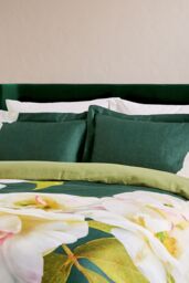 Ted Baker 'Gardenia' Cotton Duvet Cover Set in Green - Size: Super King - thumbnail 2