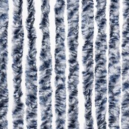 Berkfield Home Insect Curtain Blue, White & Silver 56x185 cm Chenille - thumbnail 6
