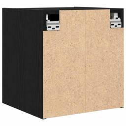 Berkfield Home Durable Wall-Mounted Bedside Cabinet Black 38x34x40 cm - Size: 38 x 34 x 40 cm - thumbnail 8