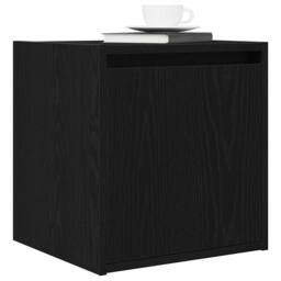 Berkfield Home Durable Wall-Mounted Bedside Cabinet Black 38x34x40 cm - Size: 38 x 34 x 40 cm - thumbnail 4