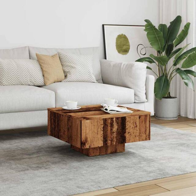 Berkfield Home Durable Coffee Table Old Wood 60x60x31.5 cm Engineered Wood in Brown - image 1