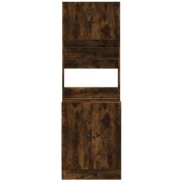 Berkfield Home Kitchen Cabinet Smoked Oak 60x50x180 cm Engineered Wood in Brown - Size: 60 x 50 x 180 cm - thumbnail 4