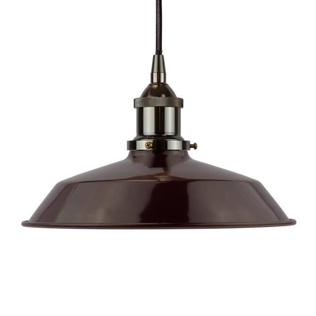 SE Home Burgundy Red Small Trinity Metal Pendant Light - Black Nickel - image 1