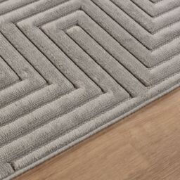 Livabliss Le Mans-Modern Beige Grey White 3D High & Low Pile Textured In- & Outdoor Rug - Size: 160 cm x 220 cm - thumbnail 8