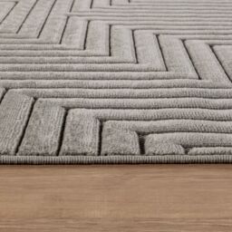 Livabliss Le Mans-Modern Beige Grey White 3D High & Low Pile Textured In- & Outdoor Rug - Size: 160 cm x 220 cm - thumbnail 7