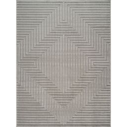 Livabliss Le Mans-Modern Beige Grey White 3D High & Low Pile Textured In- & Outdoor Rug - Size: 160 cm x 220 cm - thumbnail 2