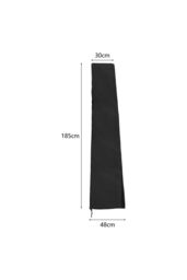 Living and Home 48x185cm Black Patio Parasol Cover Garden Umbrella Cover Straight/Roman Umbrella Oxford Rain & Dust Protectors - Size: 48x185 cm - thumbnail 3