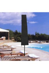 Living and Home 48x185cm Black Patio Parasol Cover Garden Umbrella Cover Straight/Roman Umbrella Oxford Rain & Dust Protectors - Size: 48x185 cm - thumbnail 5