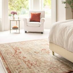 Kukoon Terracotta Beige Traditional Medallion Living Room Area Rug - Size: 80 cm x 150 cm - thumbnail 6
