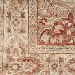 Kukoon Terracotta Beige Traditional Medallion Living Room Area Rug - Size: 80 cm x 150 cm - thumbnail 9
