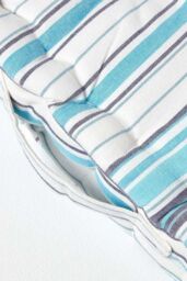 Homescapes Cotton New England Stripes- Floor Cushion in Blue - Size: 40 cm x 40 cm - thumbnail 4