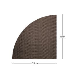 Nicoman Reversible Dual-Colour PVC Anti Slip Corner Shower Mat Bath Mat - Quadrant 53x53cm in Grey - Size: 53x53 cm - thumbnail 4