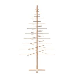 Berkfield Home Wooden Christmas Tree for Decoration 210 cm Solid Wood Pine in Brown - thumbnail 4