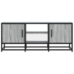 Berkfield Home TV Cabinet Grey Sonoma 100x35x41 cm Engineered Wood & Metal - Size: 100 x 35 x 41 cm - thumbnail 4
