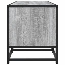 Berkfield Home TV Cabinet Grey Sonoma 100x35x41 cm Engineered Wood & Metal - Size: 100 x 35 x 41 cm - thumbnail 5
