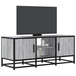 Berkfield Home TV Cabinet Grey Sonoma 100x35x41 cm Engineered Wood & Metal - Size: 100 x 35 x 41 cm - thumbnail 1