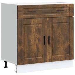 Berkfield Home Kitchen Base Cabinet¬†Porto Smoked Oak Engineered Wood in Brown - thumbnail 2