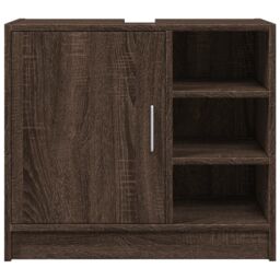 Berkfield Home Sink Cabinet Brown Oak 63x29x55 cm Engineered Wood - Size: 63 x 29 x 55 cm - thumbnail 4