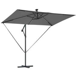 Berkfield Home Cantilever Banana Parasol Anthracite 294 x 200 x 254 cm in Dark Grey - thumbnail 5
