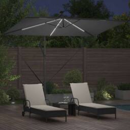 Berkfield Home Cantilever Banana Parasol Anthracite 294 x 200 x 254 cm in Dark Grey - thumbnail 4