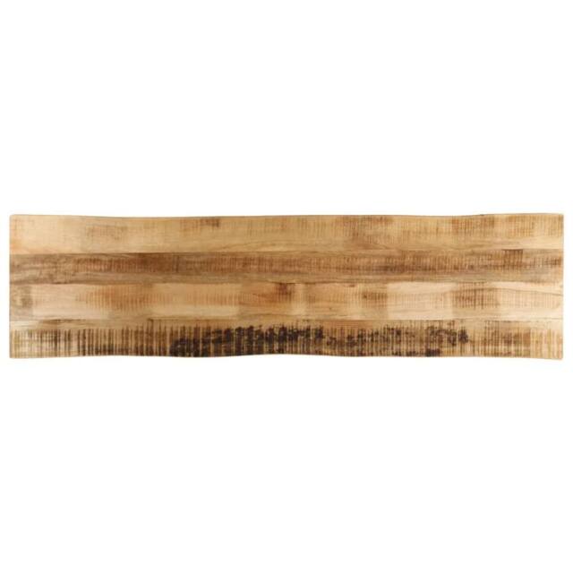Berkfield Home Table Top Live Edge 180x40x3.8 cm Solid Wood Rough Mango in Brown - image 1
