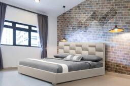 Comfy Living Ltd Plush Velvet Upholstered Bedframe in Cream - Size: King