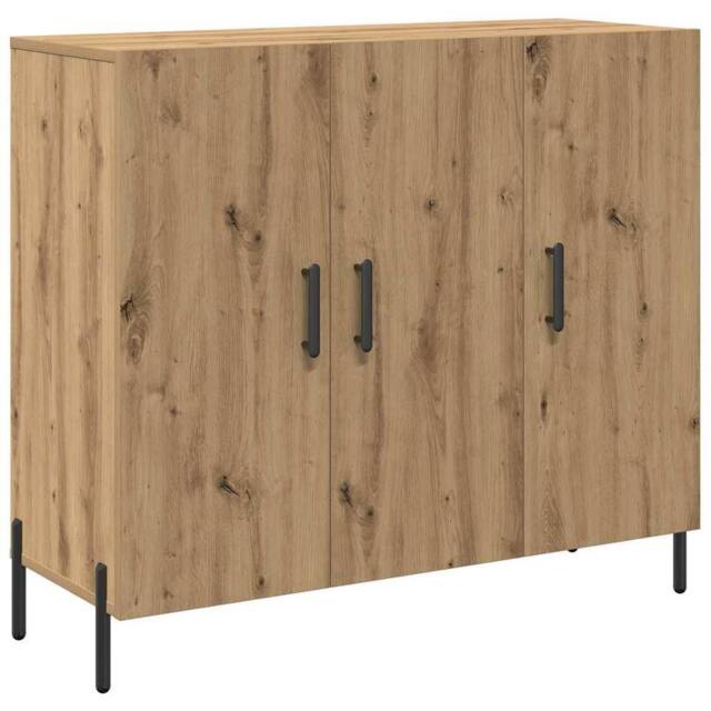 Berkfield Home Artisan Oak Sideboard - 90x34x80 cm - Made of Engineered Wood in Brown - Size: 90 x 34 x 80 cm - image 1