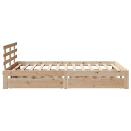 Berkfield Home Bed Frame with Drawers without Mattress 120x200 cm in Brown - Size: Small Double - thumbnail 5