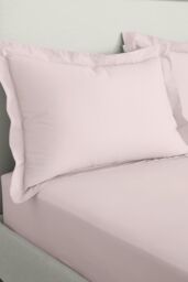 Bianca '200 Thread Count Cotton Percale' Oxford Pillowcases in Pink