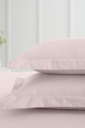 Bianca '200 Thread Count Cotton Percale' Oxford Pillowcases in Pink - thumbnail 2