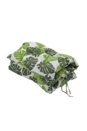 Living and Home 160cm L x 50cm W Banana Leaf Print Button Tufted Lounge Cushion Beach Chair Seat Cushion in Green - Size: 160 cm L x 50 cm W - thumbnail 4