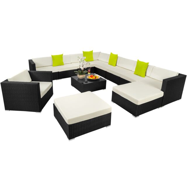 tectake Garden Furniture Set Las Vegas in Black - Size: 2XL - image 1