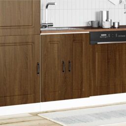 Berkfield Home Sink Base Cabinet Kalmar Brown Oak 60x46x81.5 cm Engineered Wood - thumbnail 3