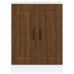 Berkfield Home Sink Base Cabinet Kalmar Brown Oak 60x46x81.5 cm Engineered Wood - thumbnail 4
